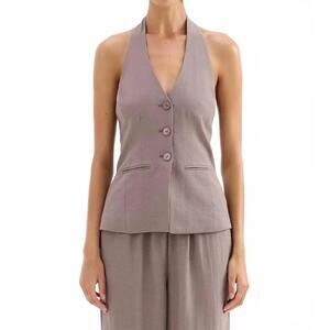 NEW NUDE LUCY scarlet vest in grey